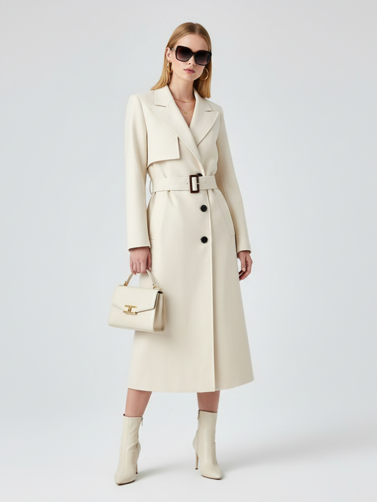 Women's Long Trench Coat FINANCIAL DISTRICT ECO COUTURE BYMANYC ® New York-0