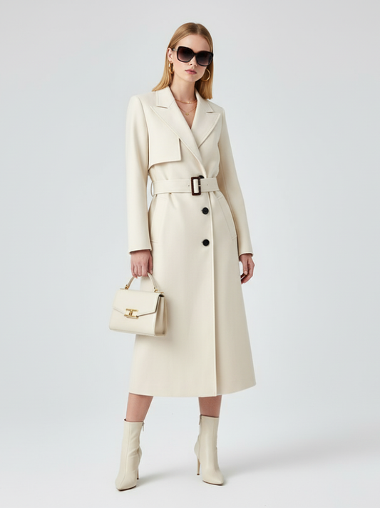 Women's Long Trench Coat FINANCIAL DISTRICT ECO COUTURE BYMANYC ® New York-0