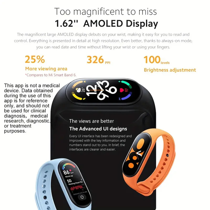 NNETM Smart Band Black - Fitness Tracker with Social Media Notifications-1