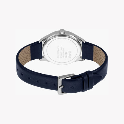 Esprit Women's Blue Leather Watch, Blue Dial | Es1l196m0035-3