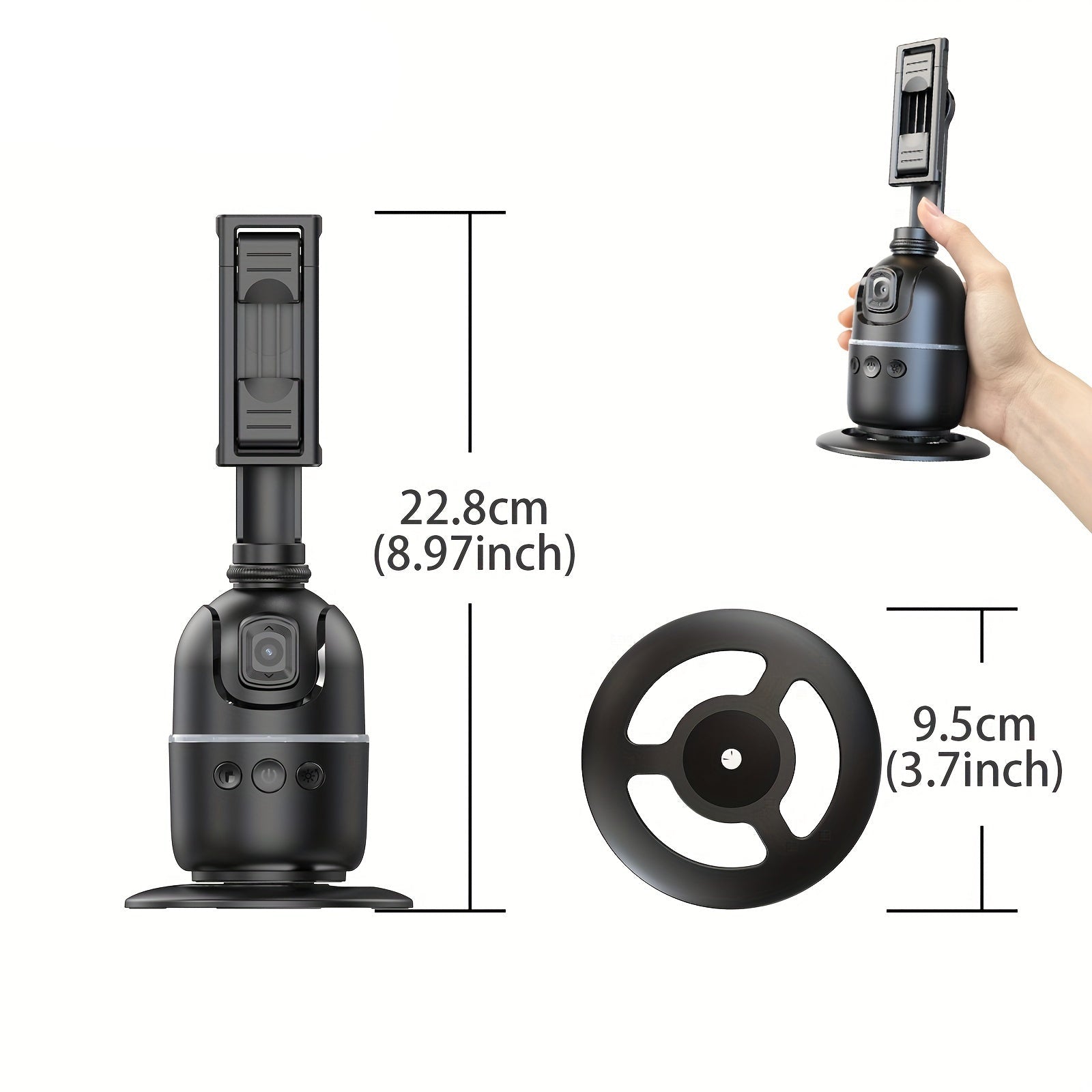 NNETM Smart AI Selfie Stick with 360° Rotating Phone Holder-1