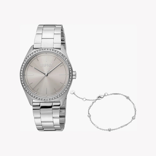 Esprit Women's Silver Watch, Grey Dial | Es1l134m0015-0