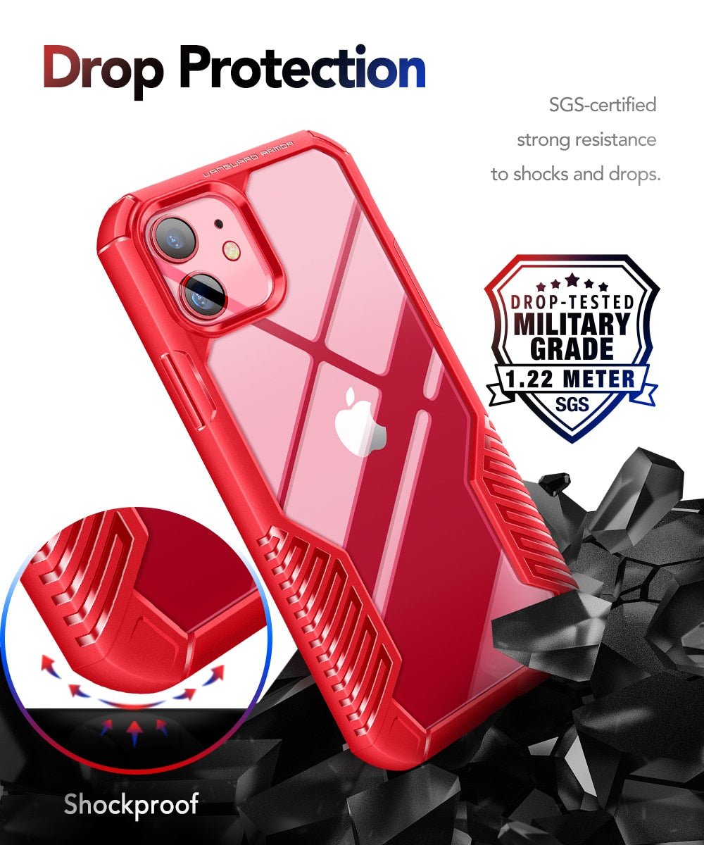 Case for iPhone 12 Pro/12 Case Vanguard Armor Designed Shockproof Drop Protection Cover Case for iPhone 12/12 Pro 6.1Inch-3