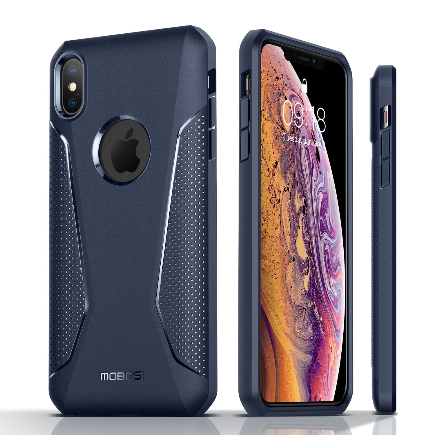 Case For iPhone Xs Max Case Anti-Slip Slim Shockproof Drop Protection Hybrid Matte Soft Phone Cover for iPhone Xs Max-0