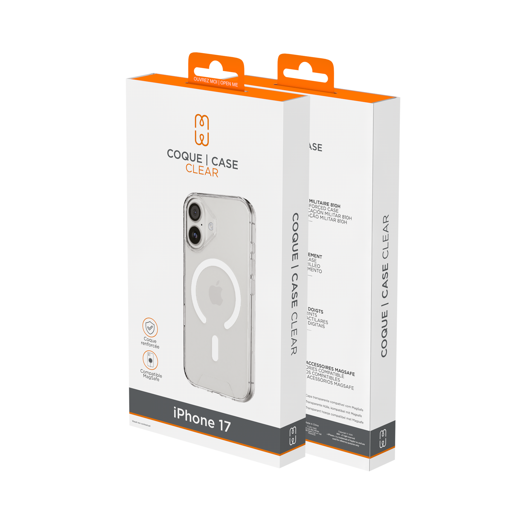 Coque Clear MagSafe iPhone 17 - Transparente-3