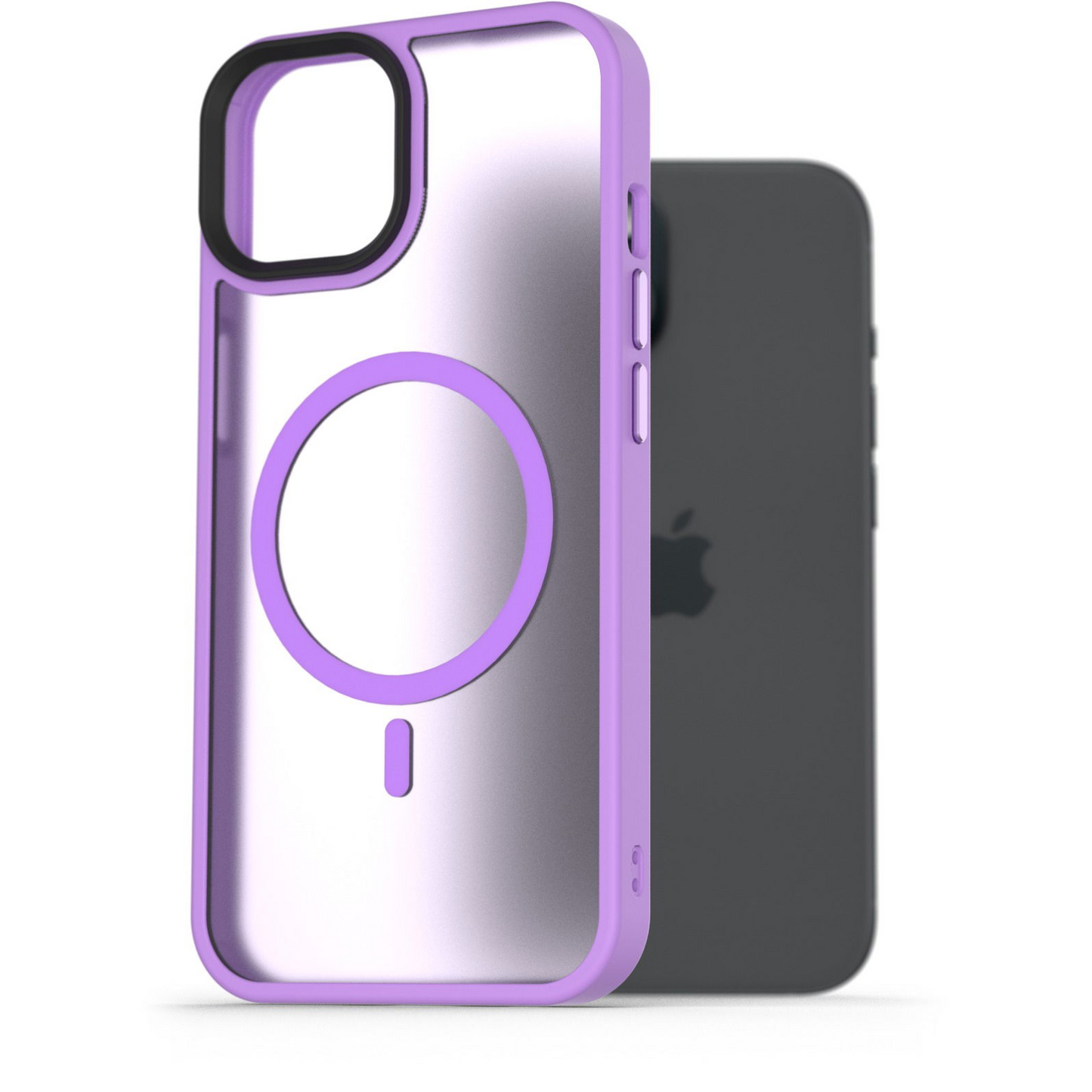 AlzaGuard Matte Case iPhone 15 MagSafe világoslila tok (AGD-PCMM5V)-0
