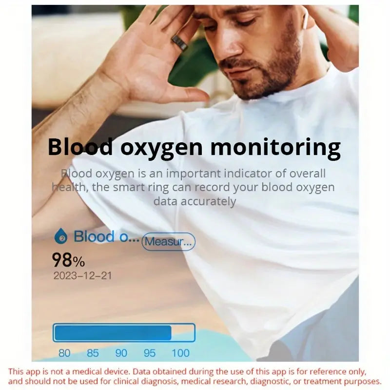 NNETM Smart Ring Fitness Tracker - Stainless Steel Workout Smart Ring-4