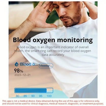 NNETM Smart Ring Fitness Tracker - Stainless Steel Workout Smart Ring-4