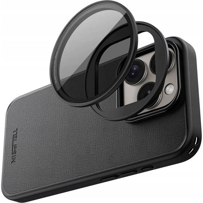 Phone case with magnetic lens frame Telesin for iPhone 15 Pro Max (P10-PCO-02)-0