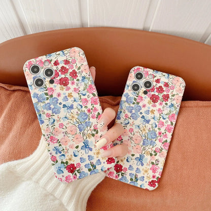 Floral Printed Silicone iPhone Case-3
