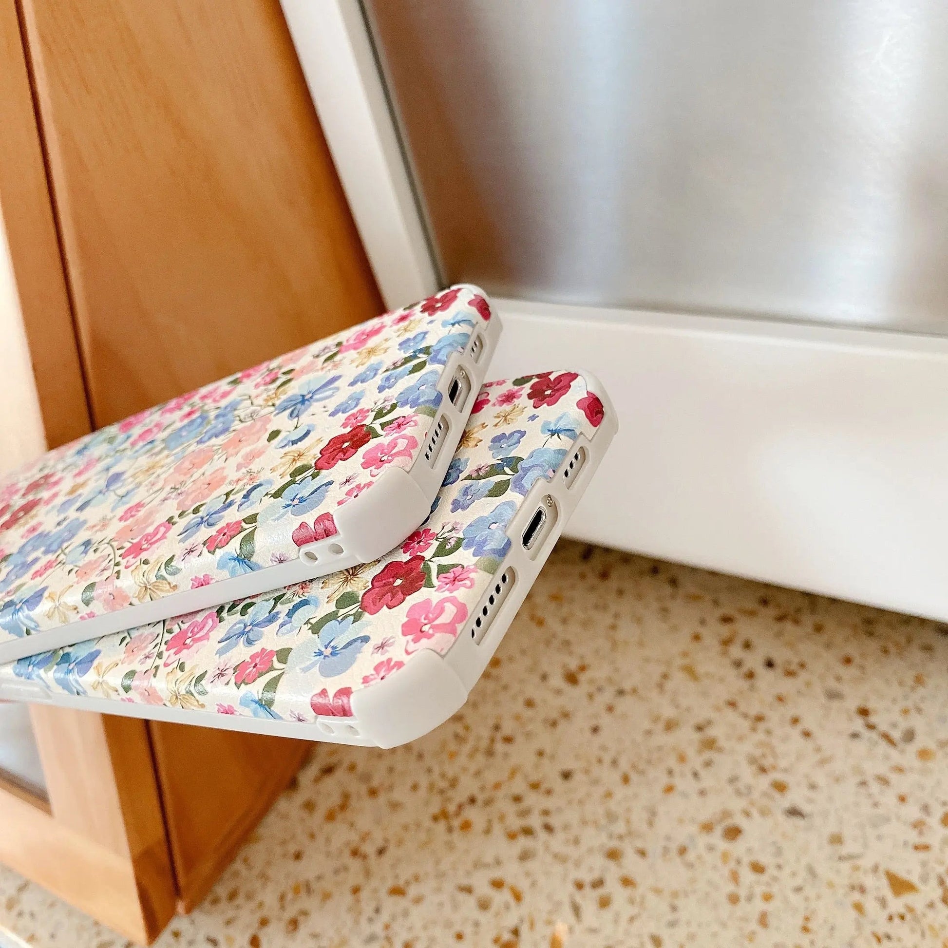 Floral Printed Silicone iPhone Case-4