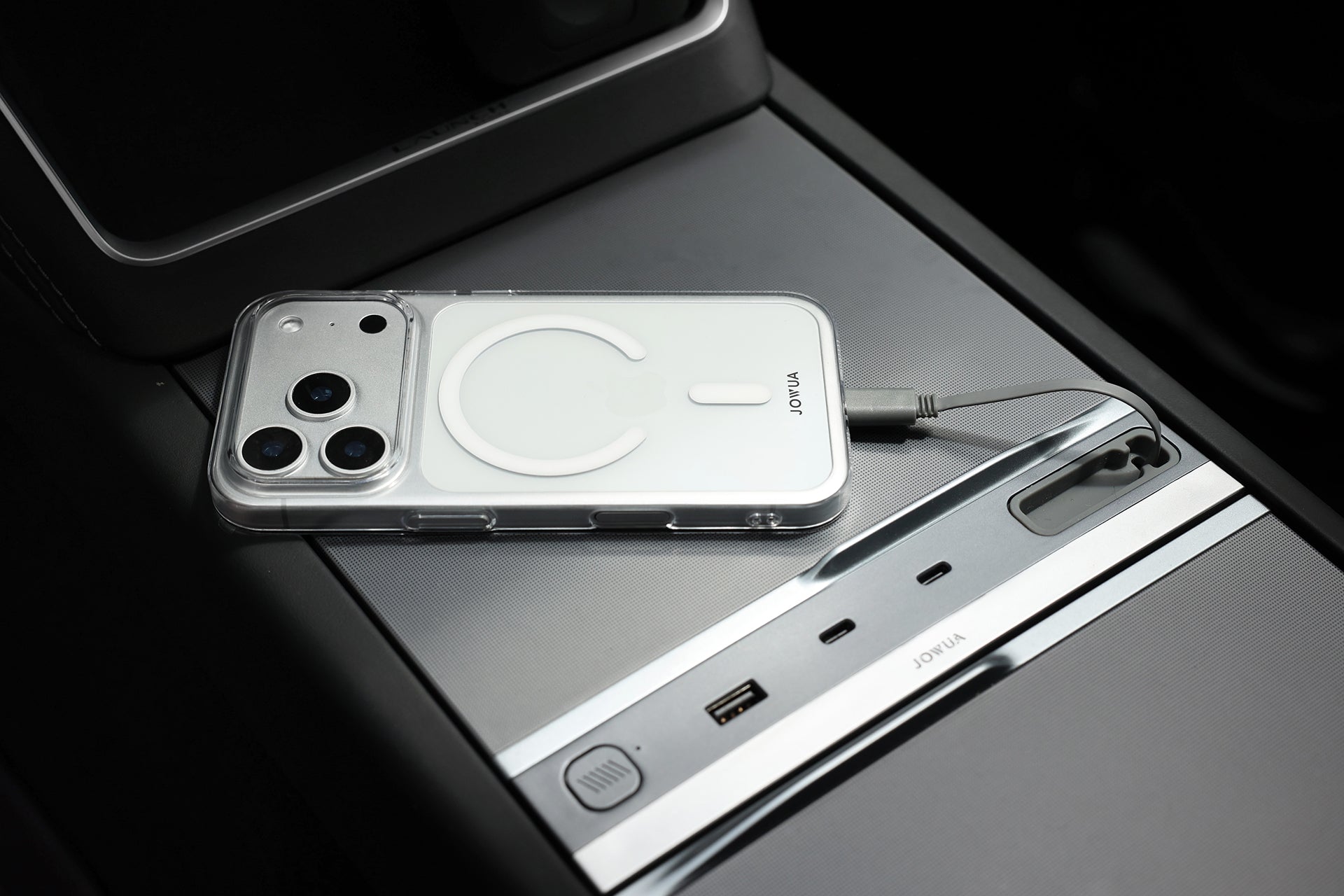 iPhone Case for Tesla Car Mount with MagSafe + Phone Tether Tab Set (iPhone 17 Series)-1