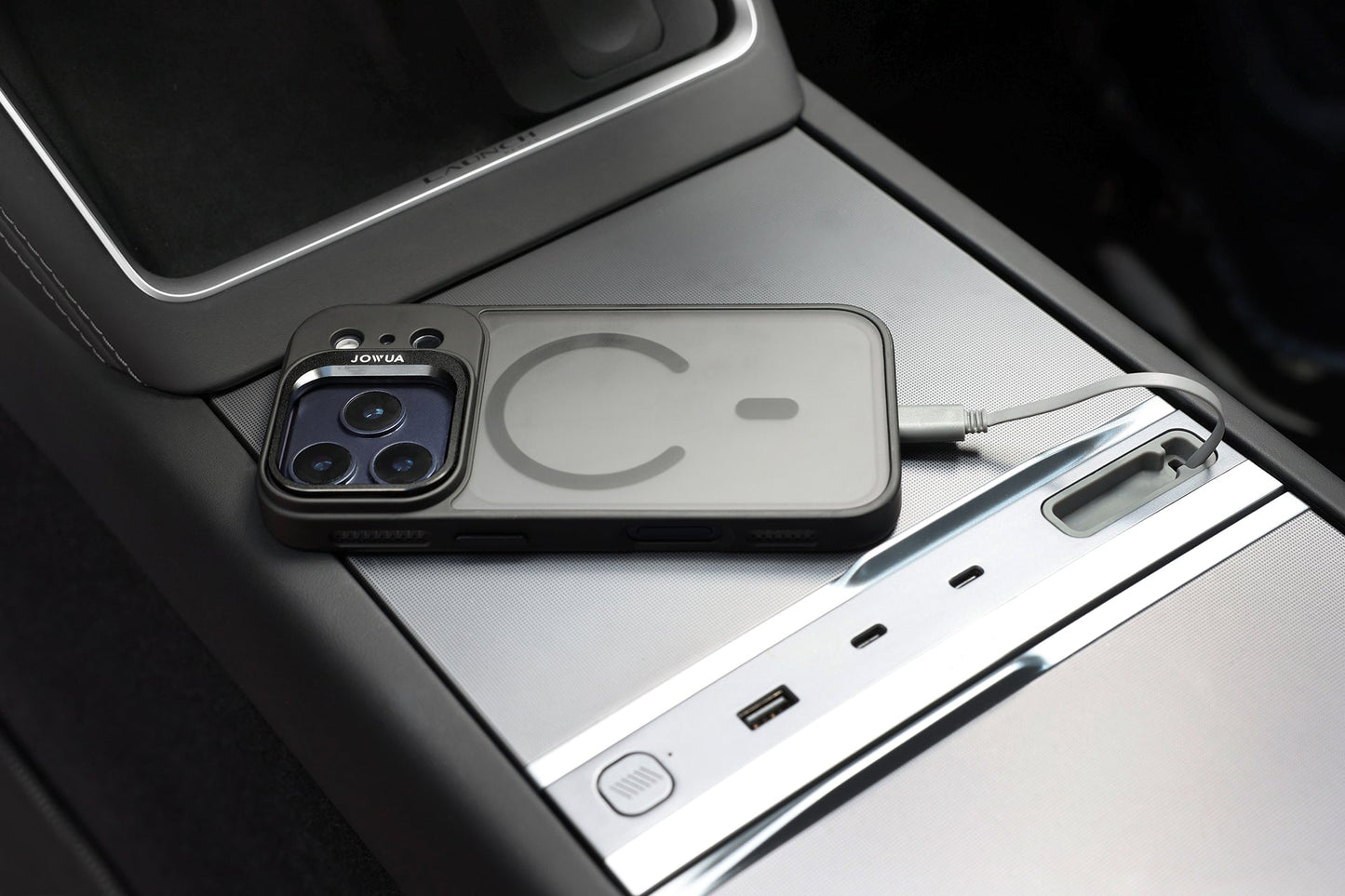 iPhone Case for Tesla Car Mount with MagSafe + Phone Tether Tab Set (iPhone 17 Series)-2