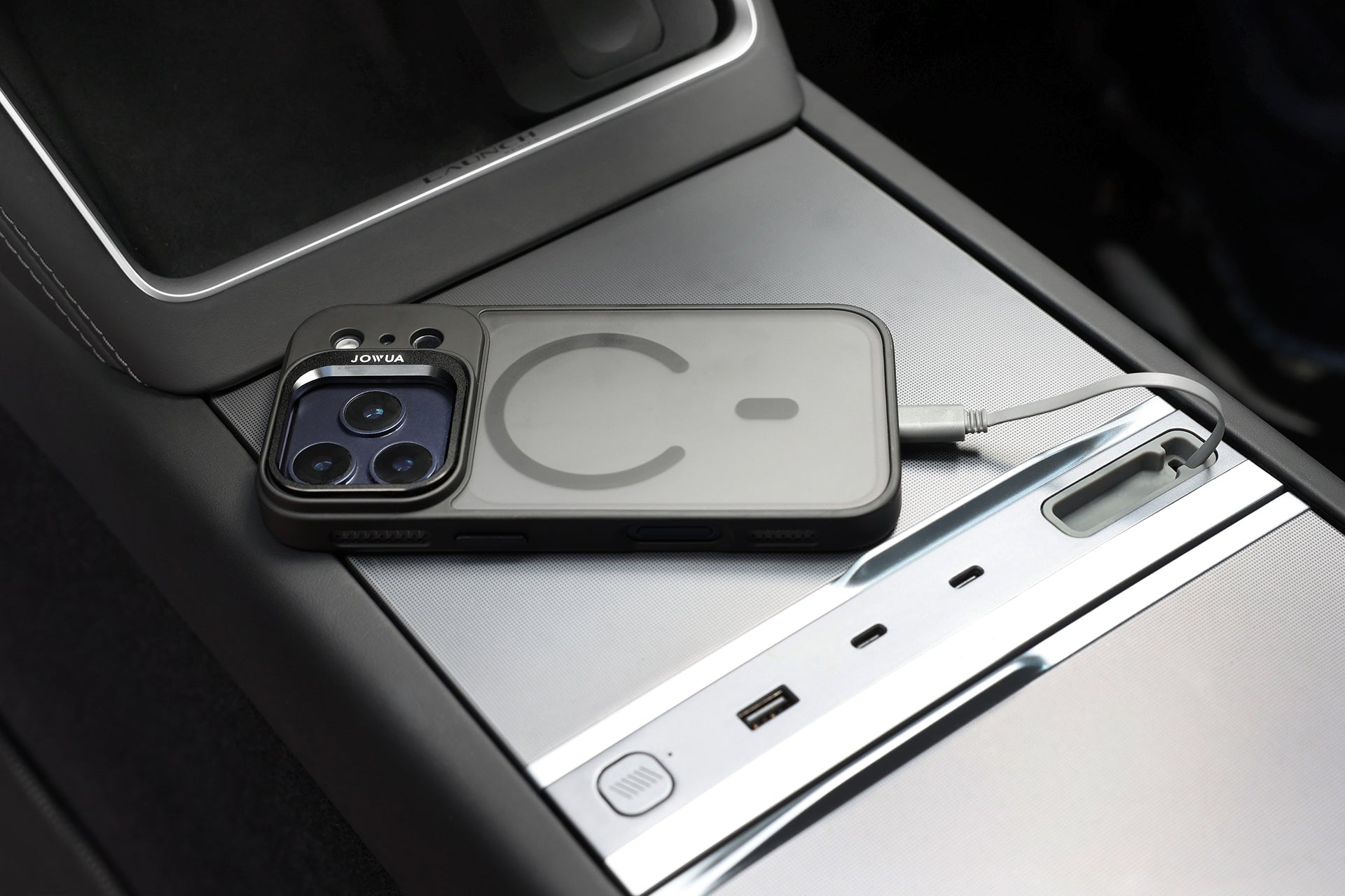 iPhone Case for Tesla Car Mount with MagSafe + Phone Tether Tab Set (iPhone 17 Series)-2