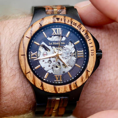 Watch Notterdam Automatic Zebrawood - Eco-Friendly Wooden Watch-0