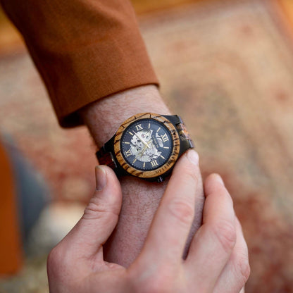 Watch Notterdam Automatic Zebrawood - Eco-Friendly Wooden Watch-1