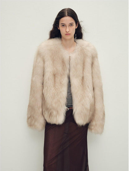 Fireladyfur Women's Fur Coat | Genuine Finnish Fox Fur"Reed Flower"